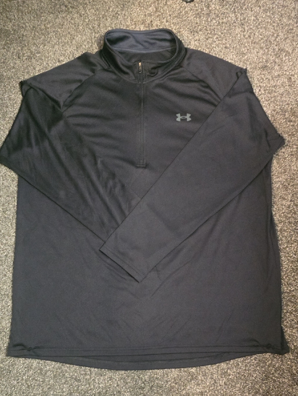 Under Armour Men's Black Long-Sleeve Quarter Zip Performance Top